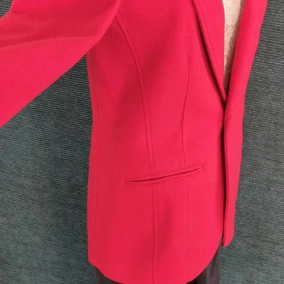 Vintage Lizwear Petites  Red Wool Blend Jacket - Picture 6 of 9